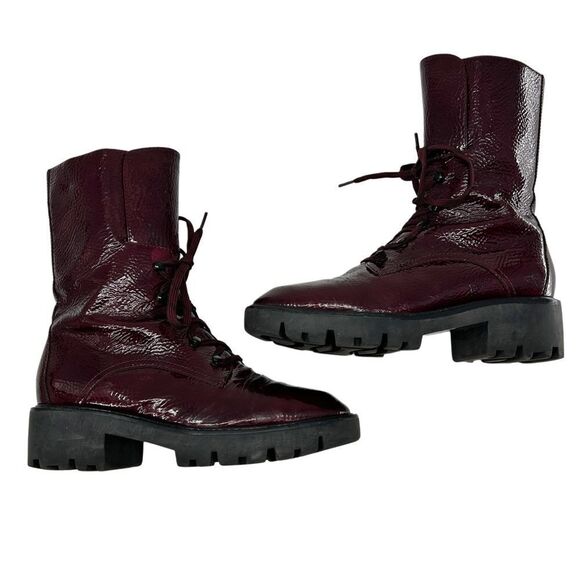 Donald J. Pliner Elyas Lace Up Boots Maroon Size 6 - Picture 5 of 15